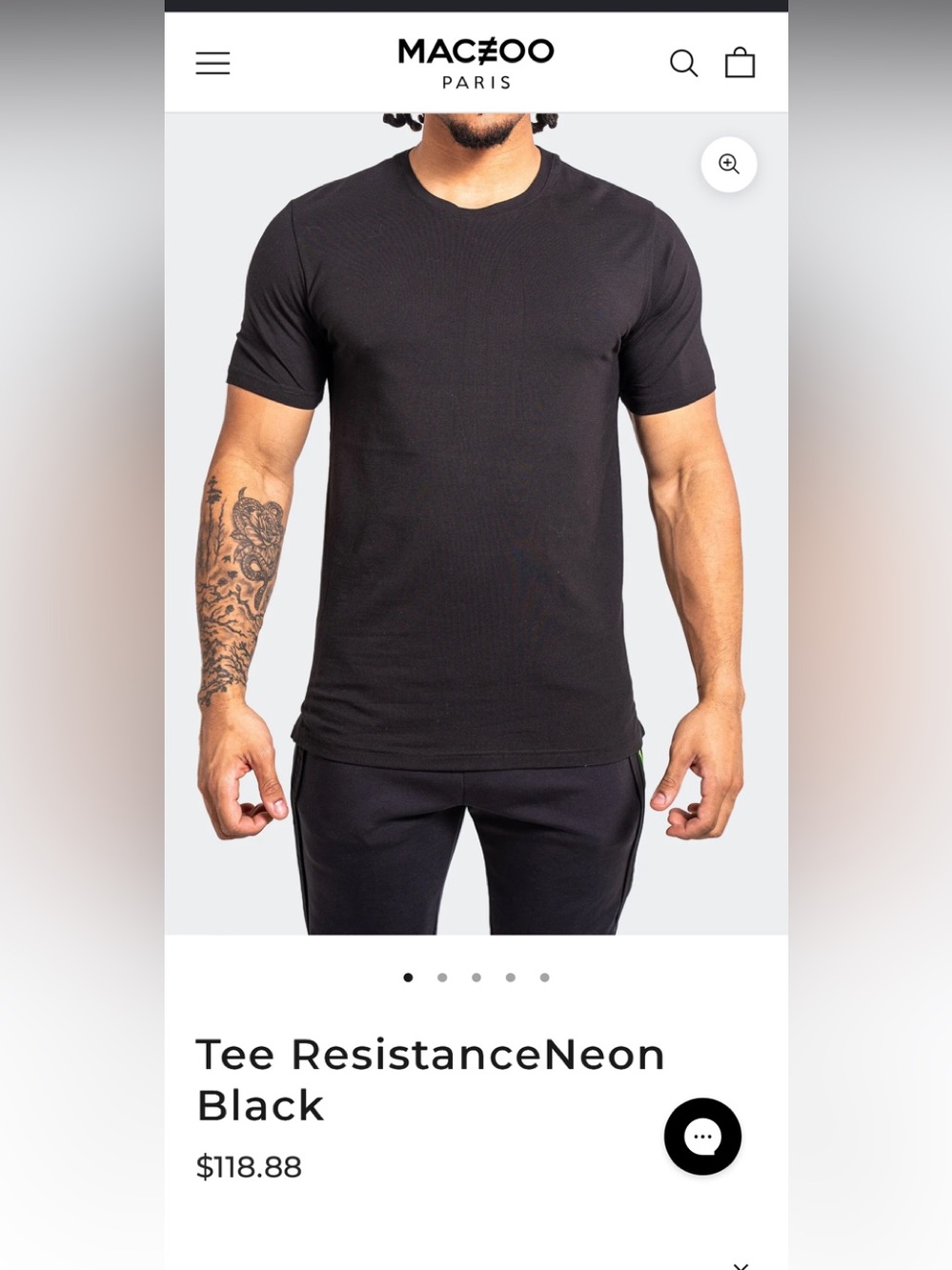 MACEOO Paris Men's Navy Short Sleeve Crew Tee — Tee ResistanceNeon